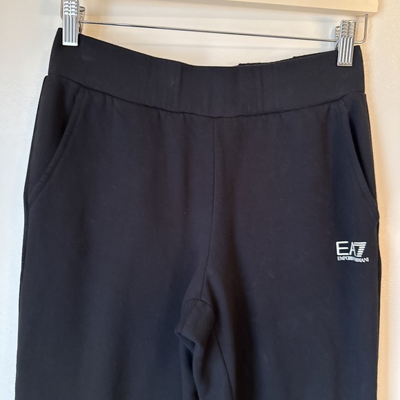 Armani Exchange Womens Sweatpants Size S Black Joggers Logo Spellout Lounge - Picture 3 of 13